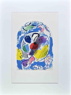 Genesys XLIX , 27 from Vitraux pour Jérusalem- Lithograph by Marc Chagall - 1962