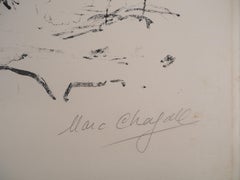 Gift of Flowers & Eiffel Tower - Original Lithograph, Handsigned (Mourlot #417)