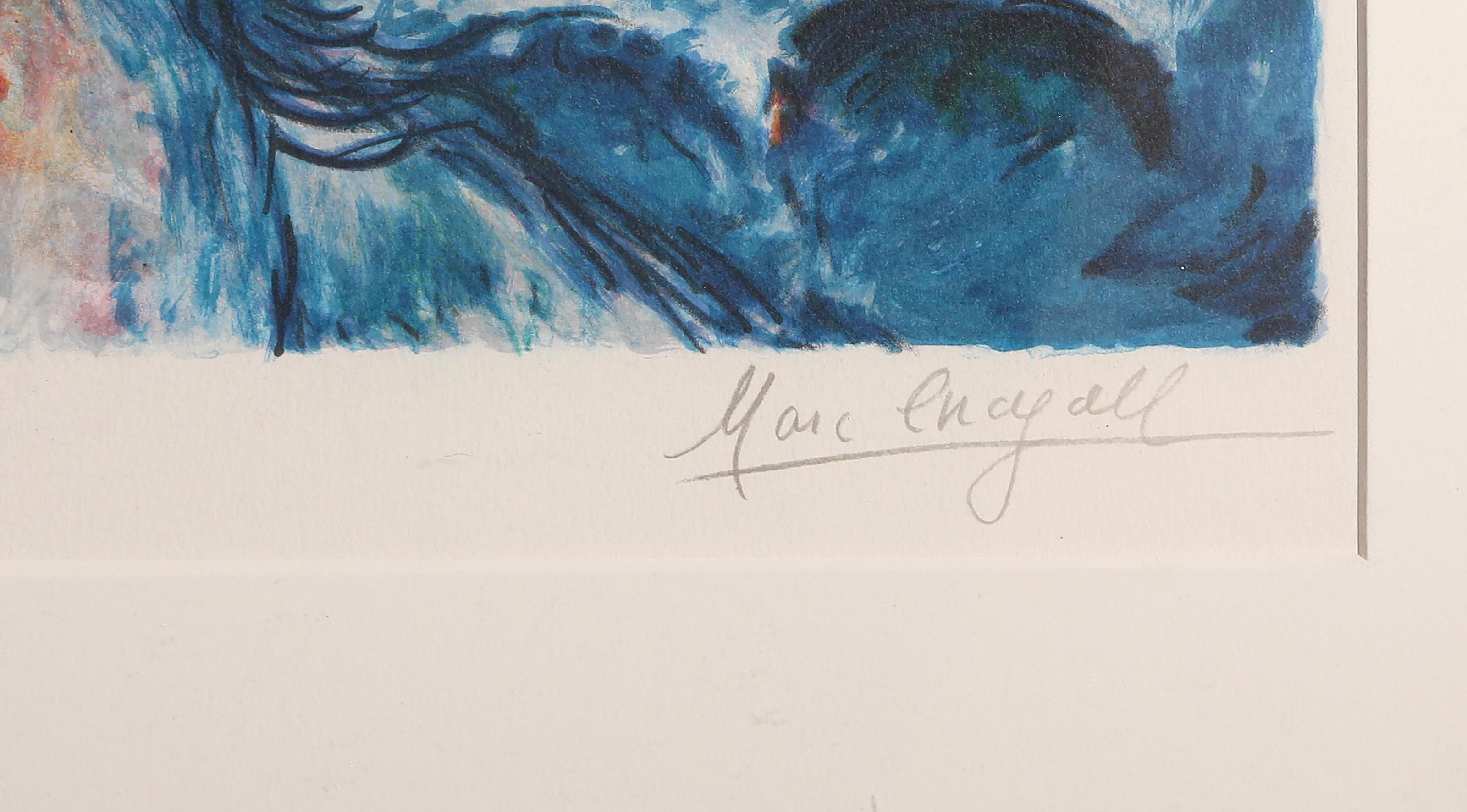 Dare il bouquet, litografia moderna dopo Marc Chagall (after) Marc Chagall in vendita 3