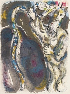 Dieu transforme le bâton de Moïse en serpent