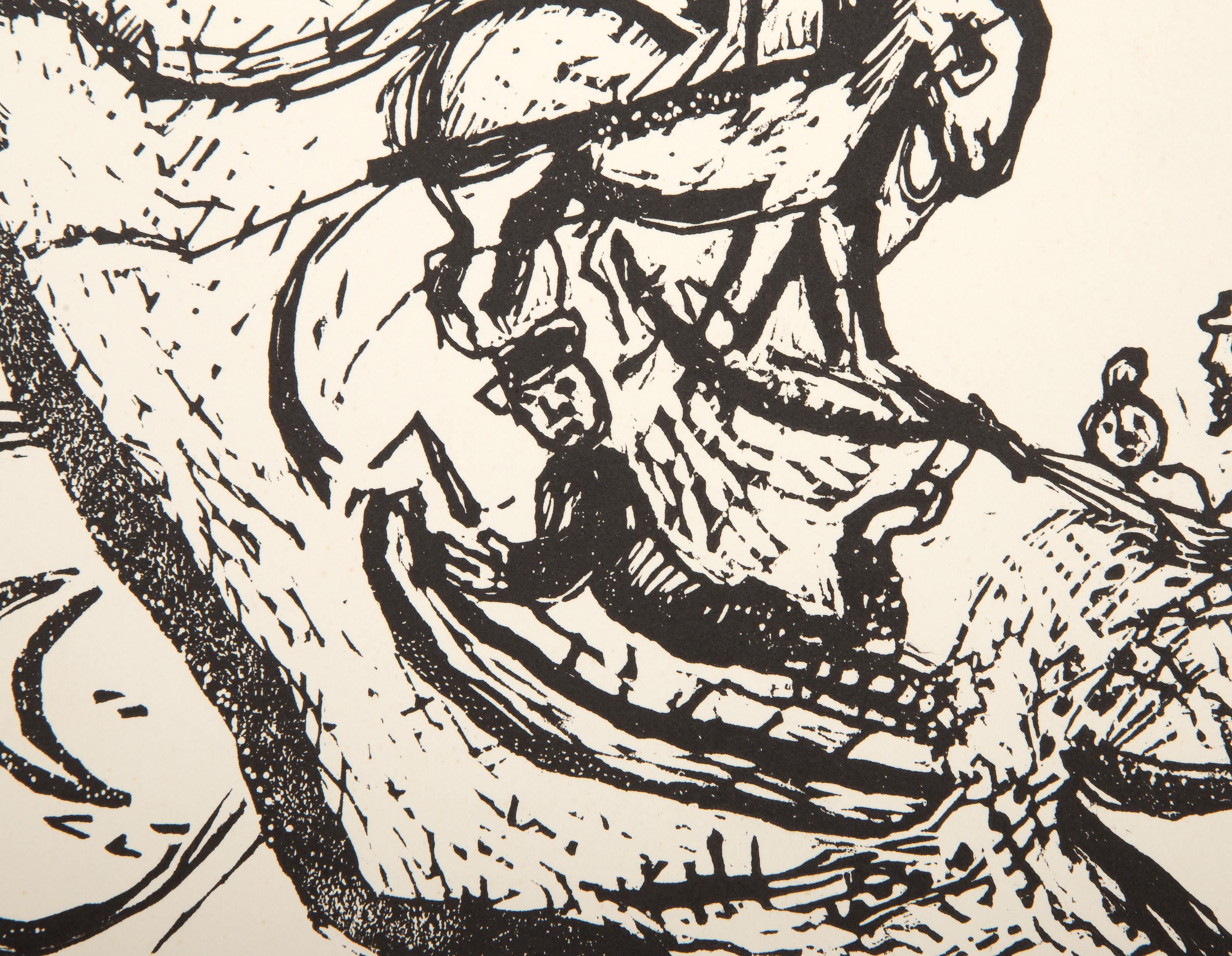 Gravure I from Poemes, Surrealist Woodcut Print by Marc Chagall For Sale 2