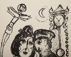 Gravure XXII from Poemes, Surrealist Woodcut Print by Marc Chagall