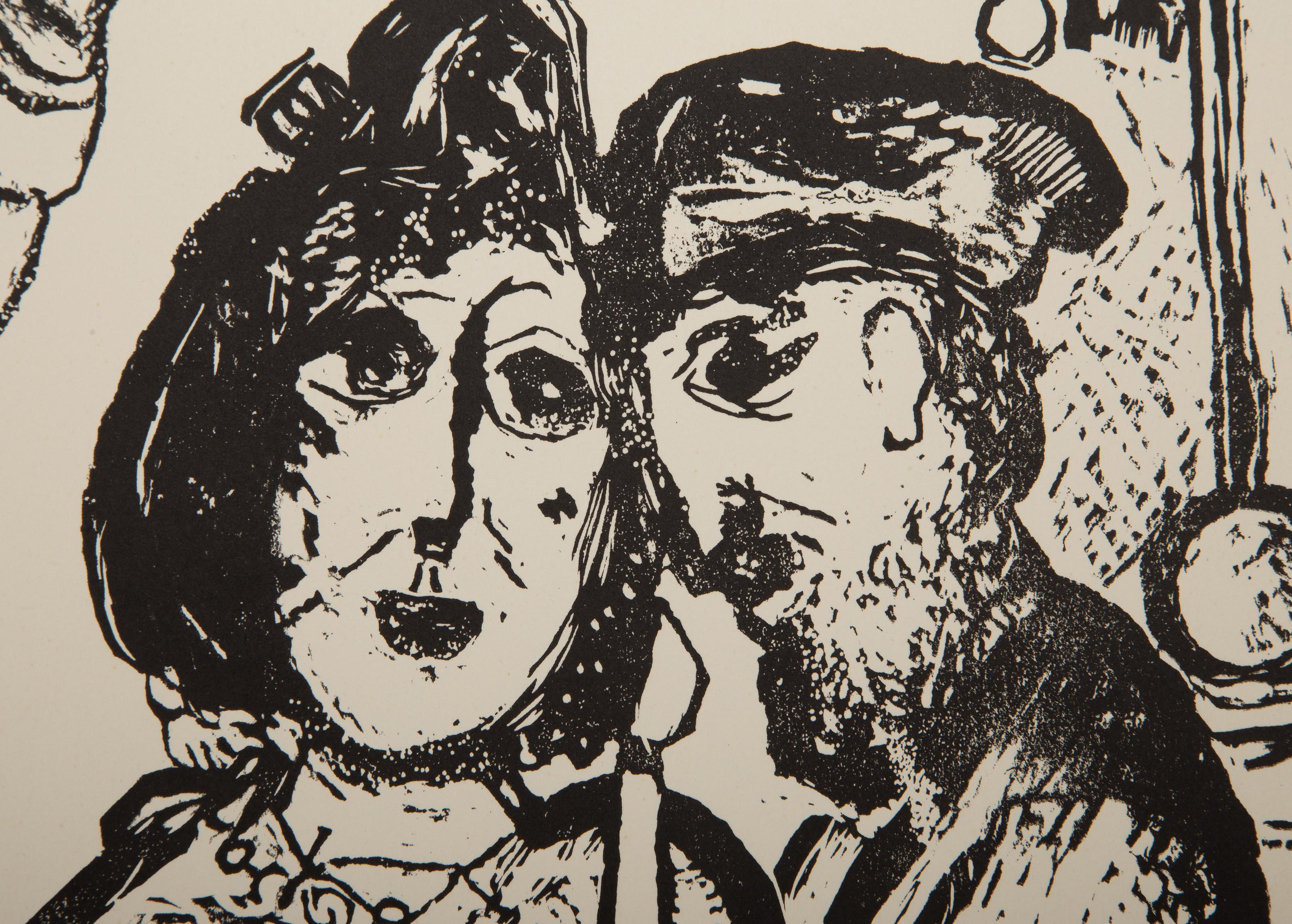 Gravure XXII from Poemes, Surrealist Woodcut Print by Marc Chagall For Sale 2