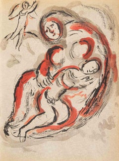 Hagaer in der Wüste – Lithographie von Marc Chagall – 1960