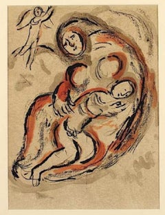 Hagar in the Desert - Original Lithograph by Marc Chagall - 1969