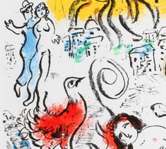 Homecoming, Modern Art Lithograph by Marc Chagall
