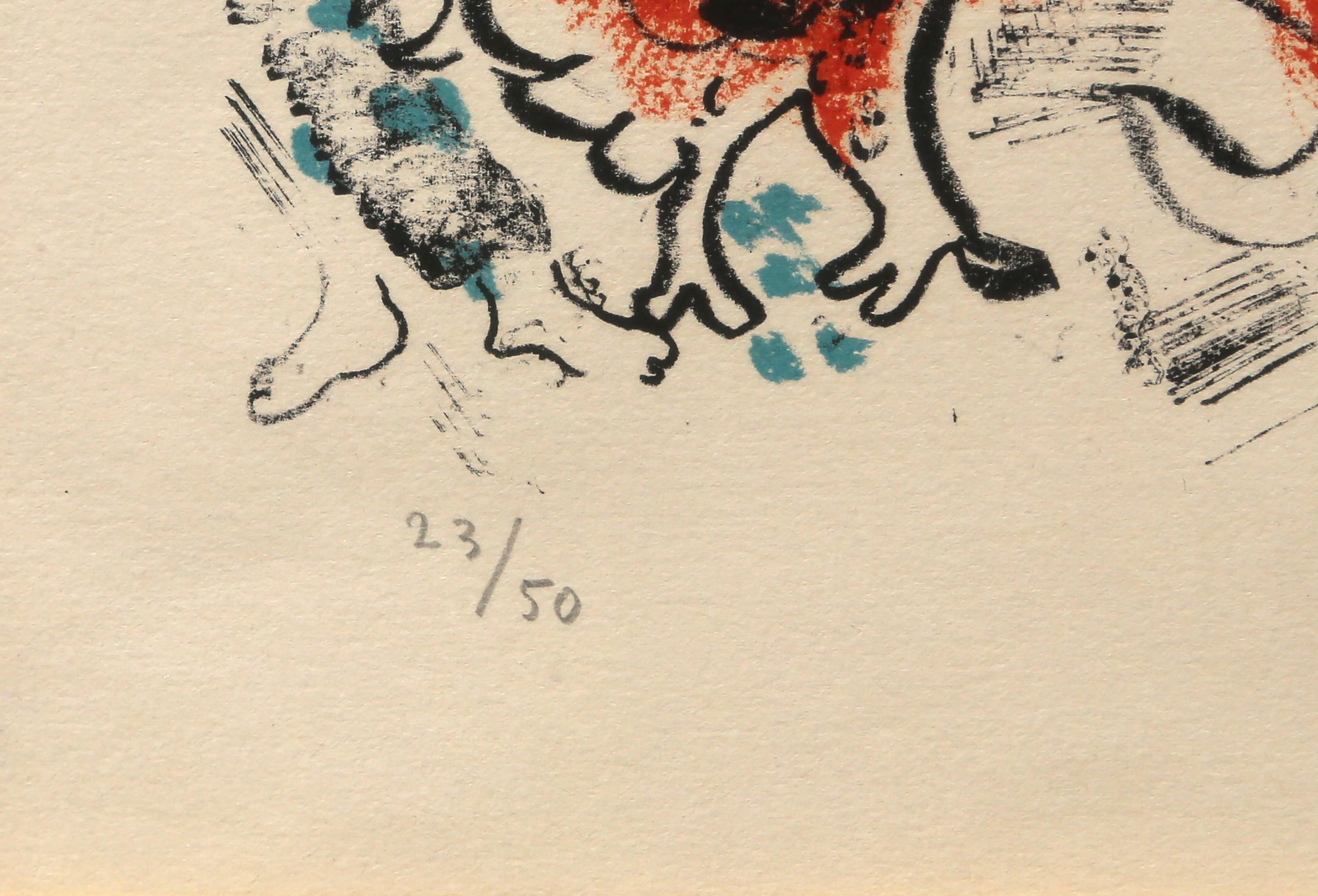 Ritorno a casa (Il cavallo verde), litografia moderna firmata da Marc Chagall in vendita 2