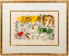 Homecoming (The Green Horse), Modern Signed Lithograph by Marc Chagall