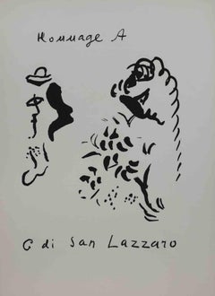 Hommage à San Lazzaro - Lithograph by M. Chagall - 1975