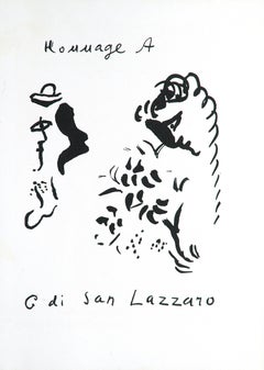 Hommage à San Lazzaro - Original Lithograph by M. Chagall - 1975