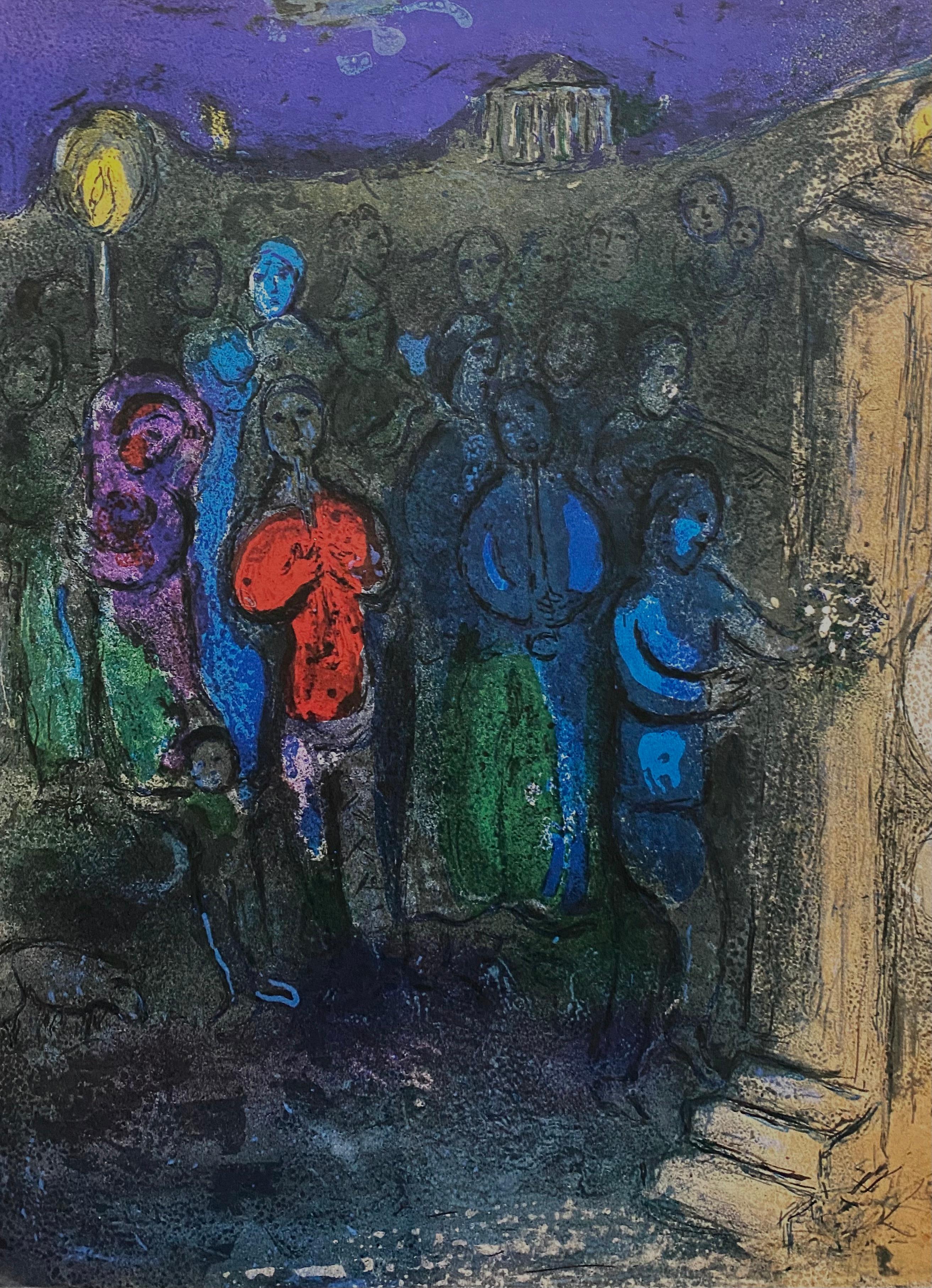 “Hyman, ” Daphnis et Chloé, Diptych  - Print by Marc Chagall