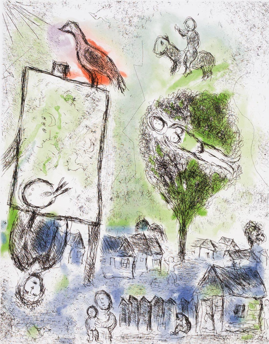 Inspiration, 1981 (Les Songes #8) – Print von Marc Chagall