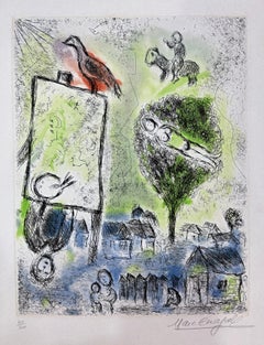 Marc Chagall - Inspiration - etching and Aquatint - hand-signed in pencil 40/50
