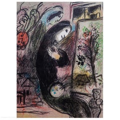 L'inspir Self Portrait Marc Chagall Valentina Vava Lithographie 1963 Mourlot 398