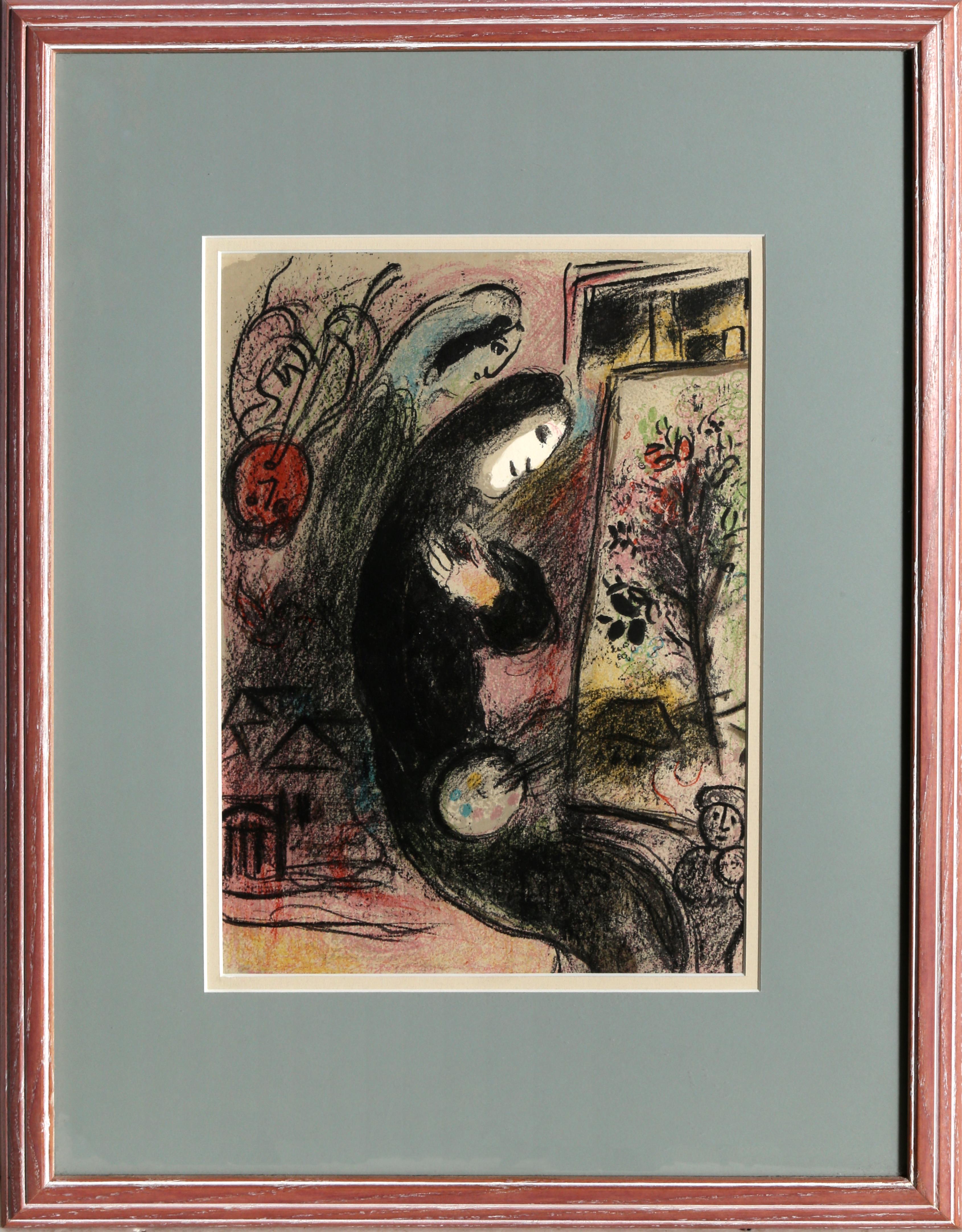 Inspiration, Lithograph by Marc Chagall 1963