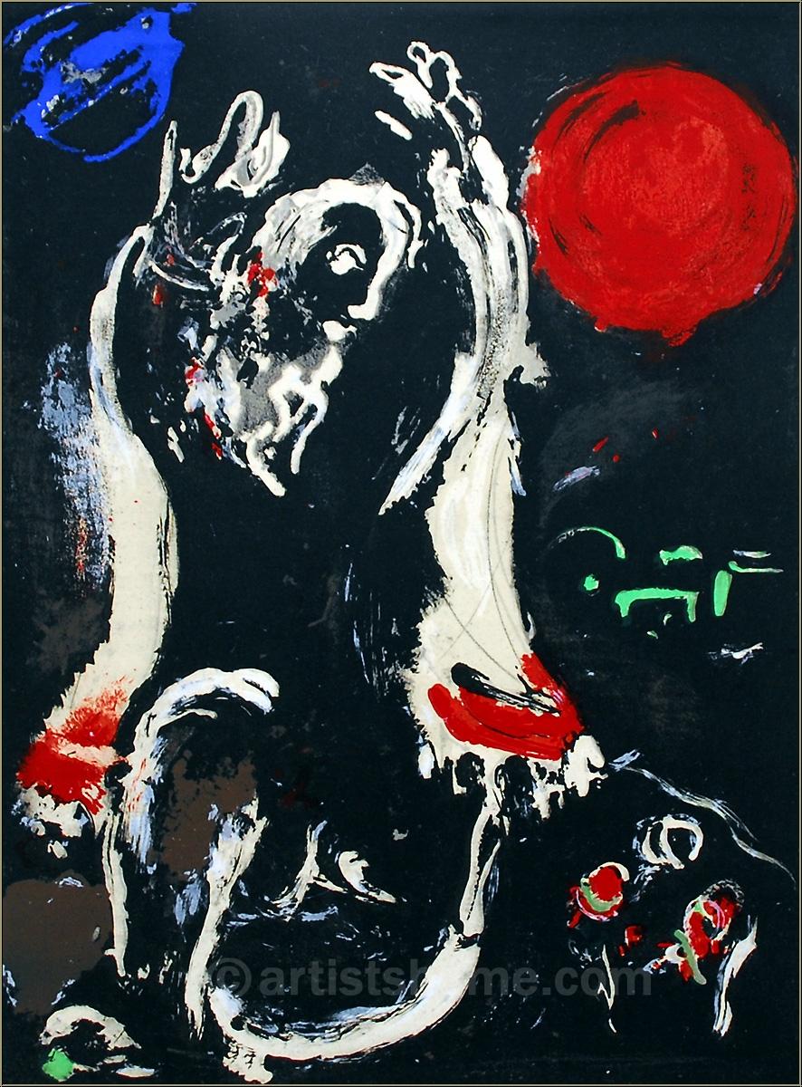 'Isaiah' Lithograph from The Bible - Print by Marc Chagall