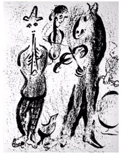 Vintage Itinerant Players from Chagall Lithographs I