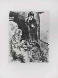 Jacob Blessing Joseph's Children - Radierung von Marc Chagall - 1956