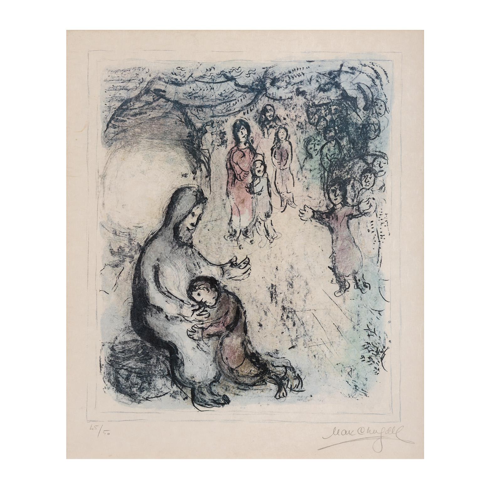 Jacob's Blessing (La Bénédiction de Jacob) - Print by Marc Chagall
