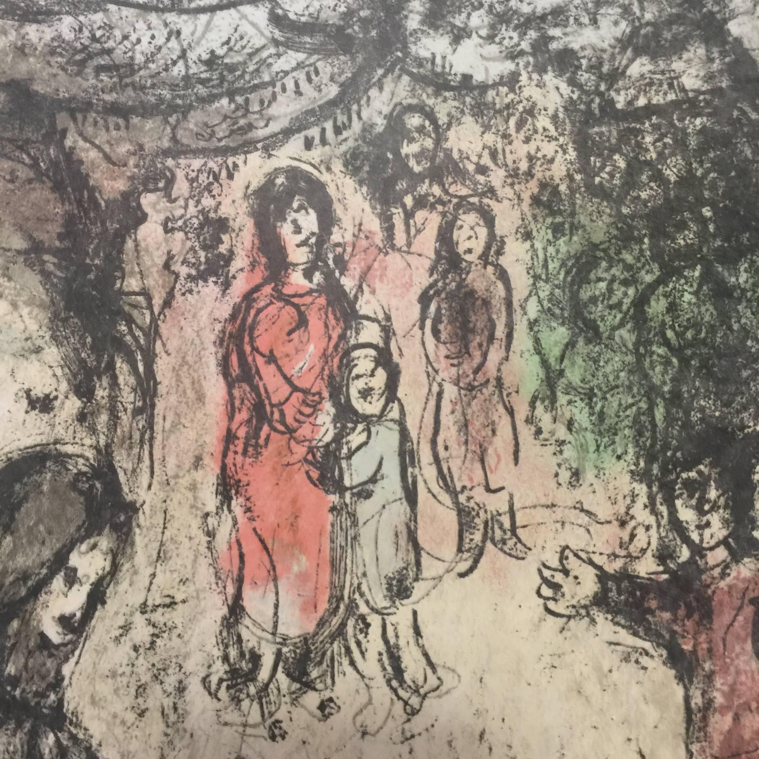 Jacob's Blessing - Lithograph by Marc Chagall - 1979 1