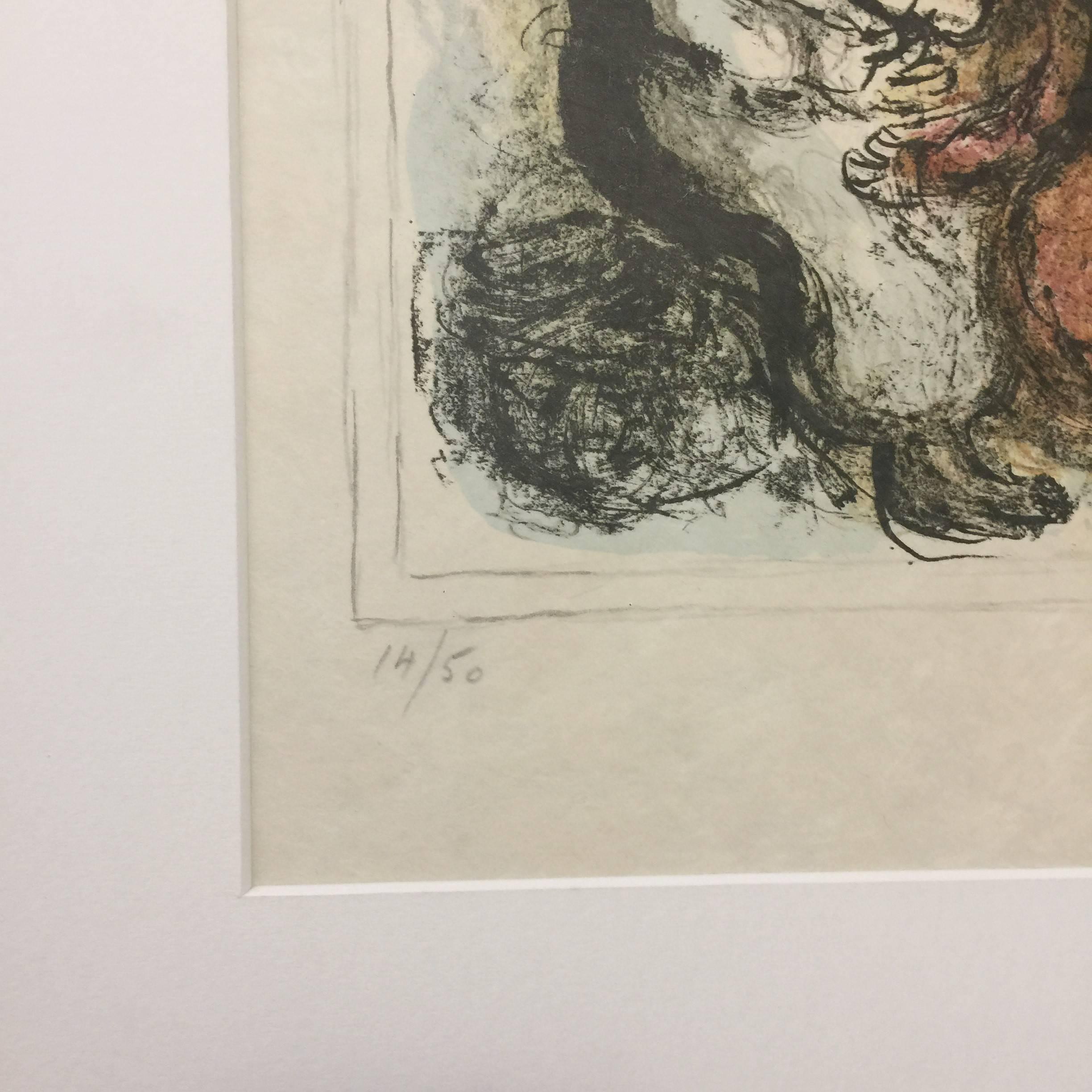 Jacob's Blessing - Lithograph by Marc Chagall - 1979 3