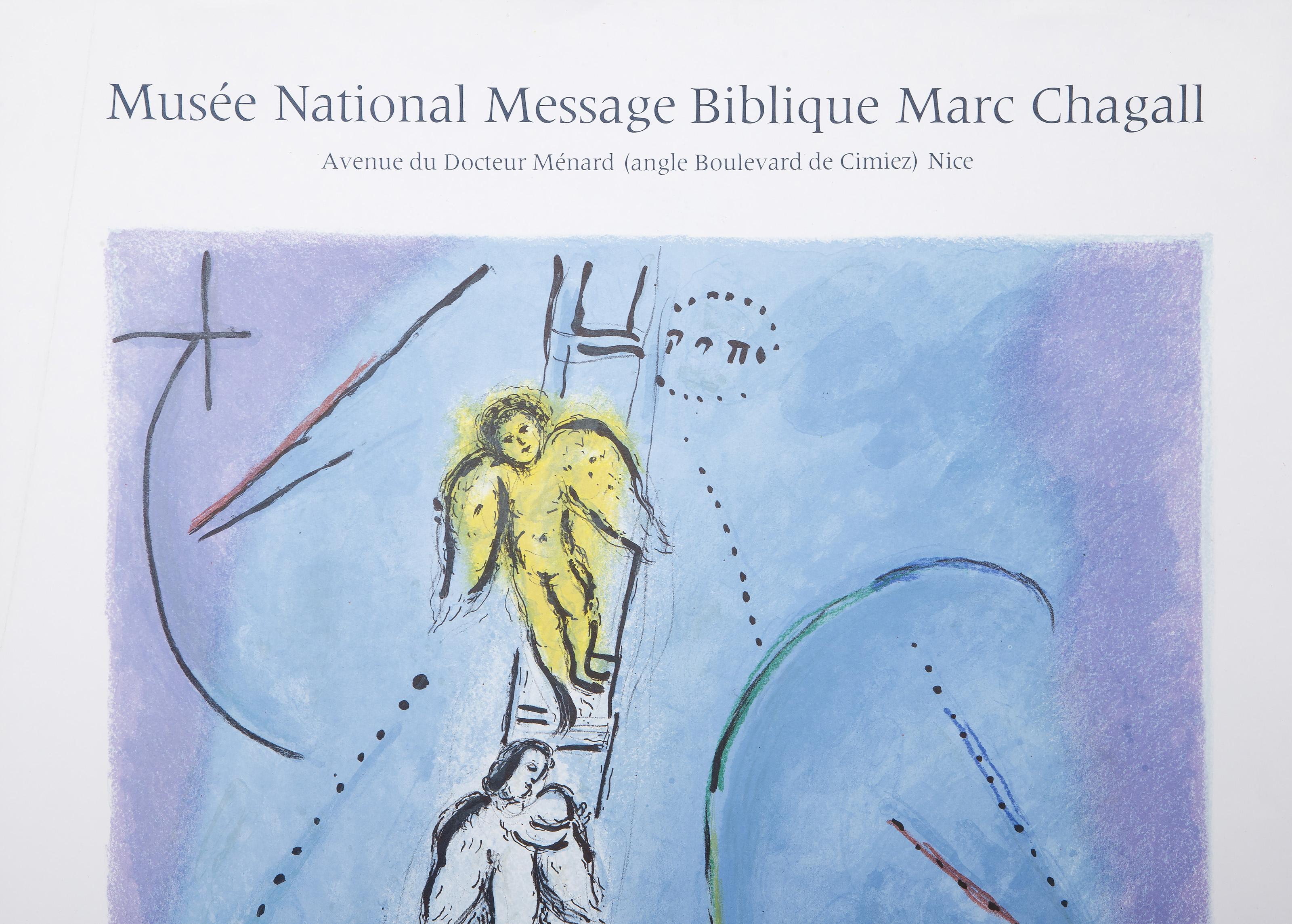 Jacob's Ladder, Modern Lithograph Poster by Marc Chagall For Sale 1