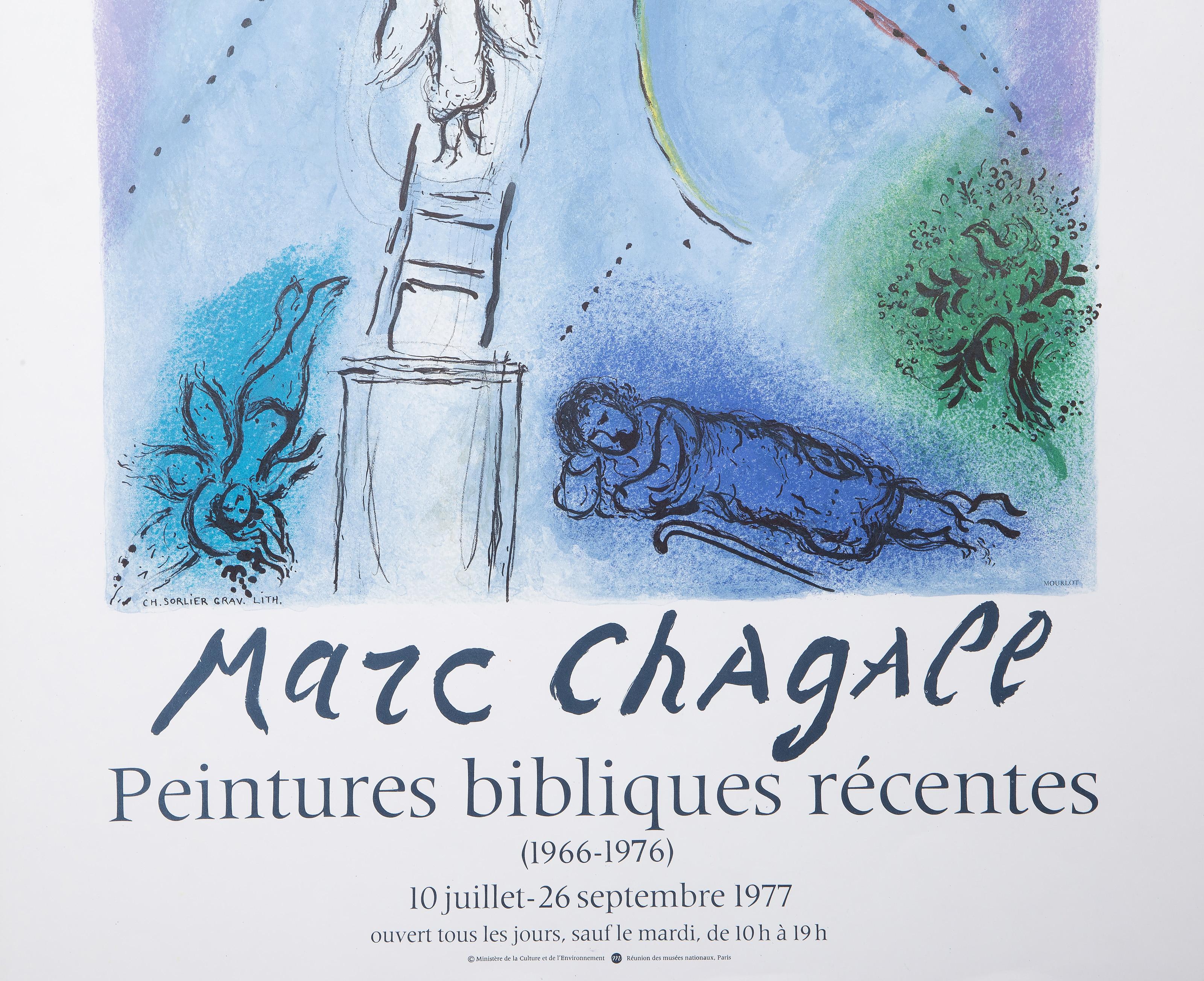 Jacob's Ladder, Modern Lithograph Poster by Marc Chagall For Sale 2