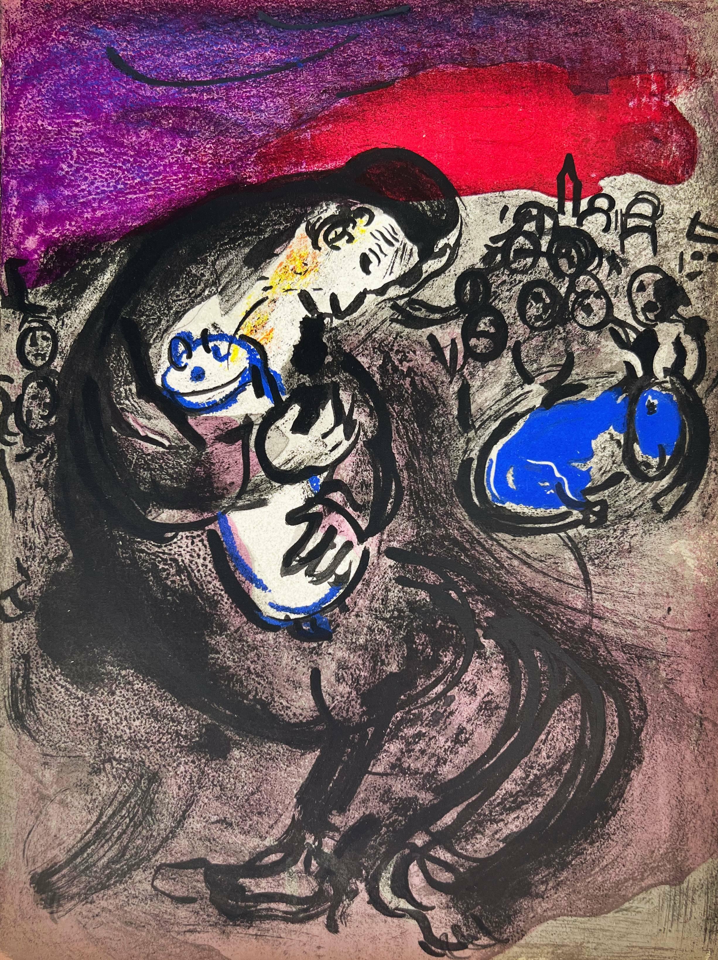 Marc Chagall Figurative Print - Jeremiah's lamentations