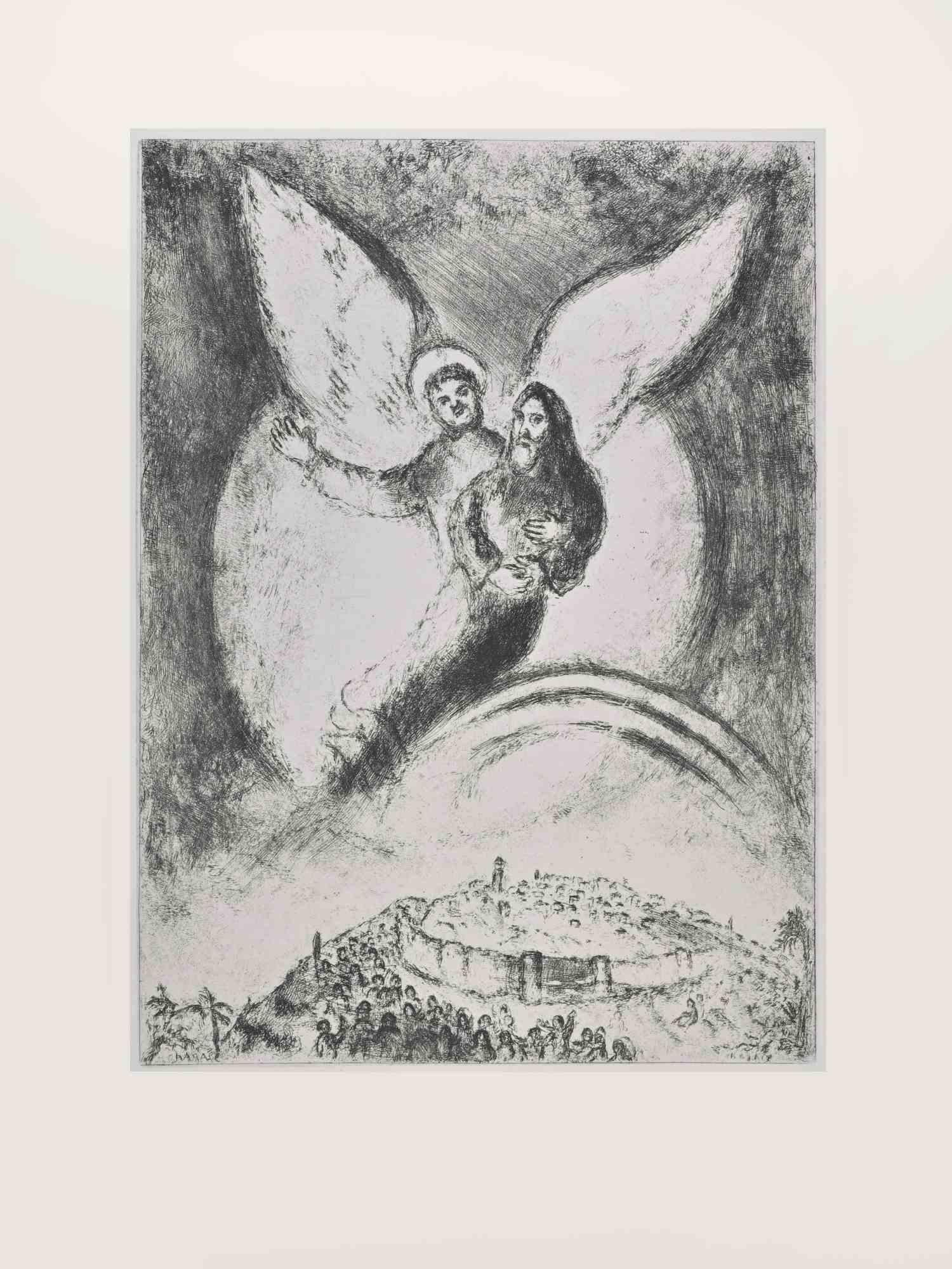 Etching on Montval wove paper, realized by Marc Chagall in 1931-39 and published by Tériade in 1956.

Edition of 275+30 out of commerce copies.

Not signed nor numbered, as issued.

Excellent impression with full margins a a bright and fresh