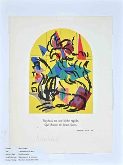 Jerusalem Windows - Original Lithograph by Marc Chagall - 1962
