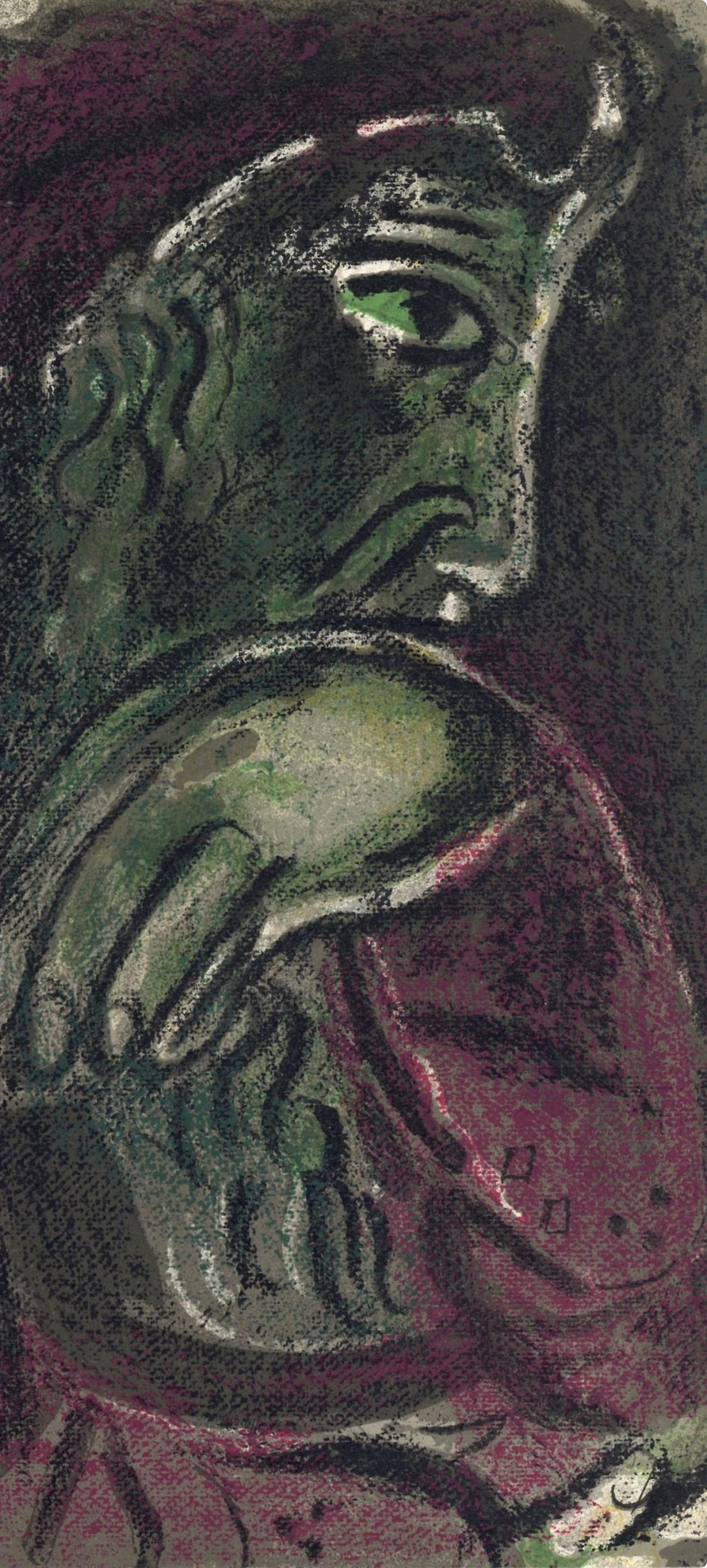 Job désespéré (Mourlot 230-77; Cramer 42) - Print by Marc Chagall