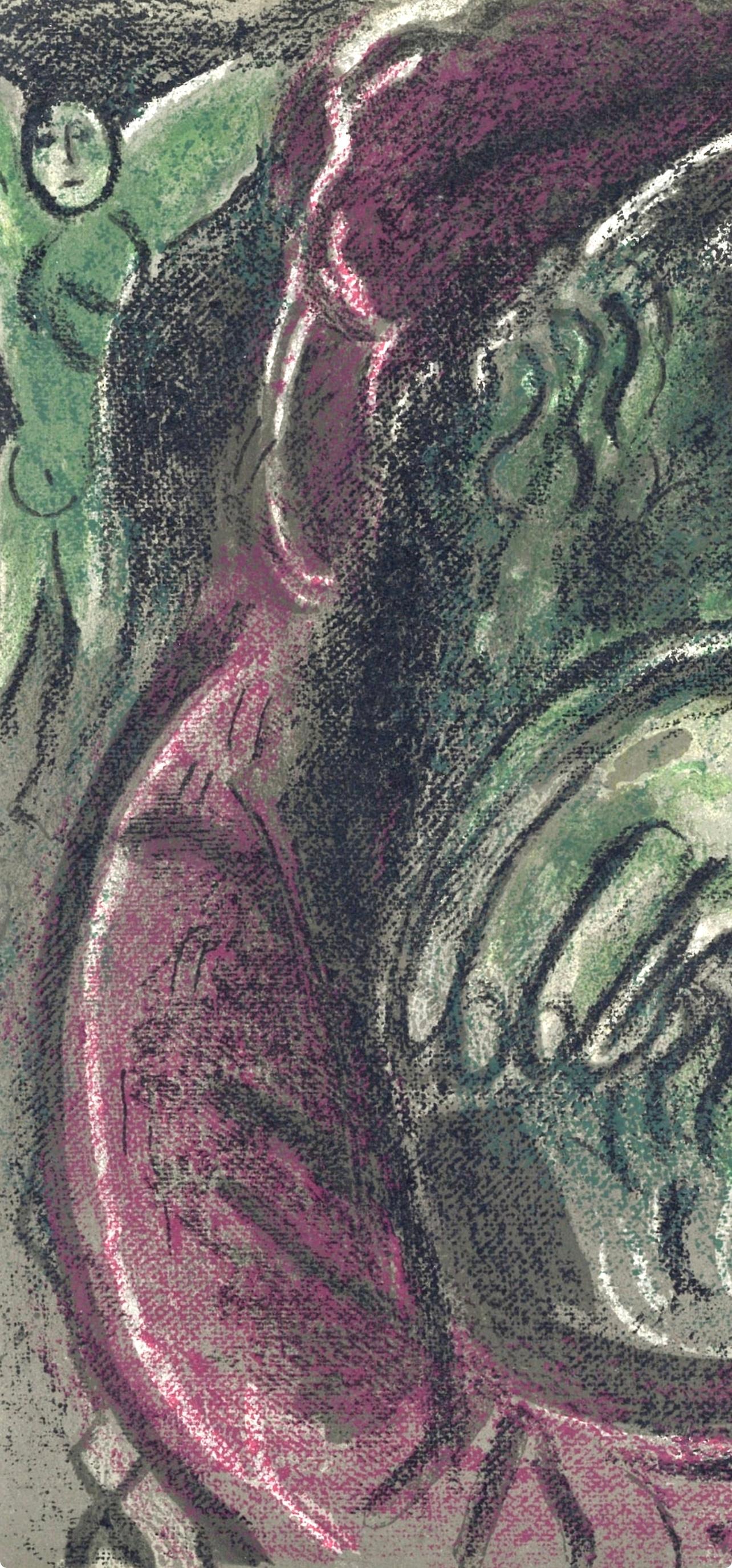 Job désespéré (Mourlot 230-77; Cramer 42), Marc Chagall, Dessins Pour La Bible For Sale 2