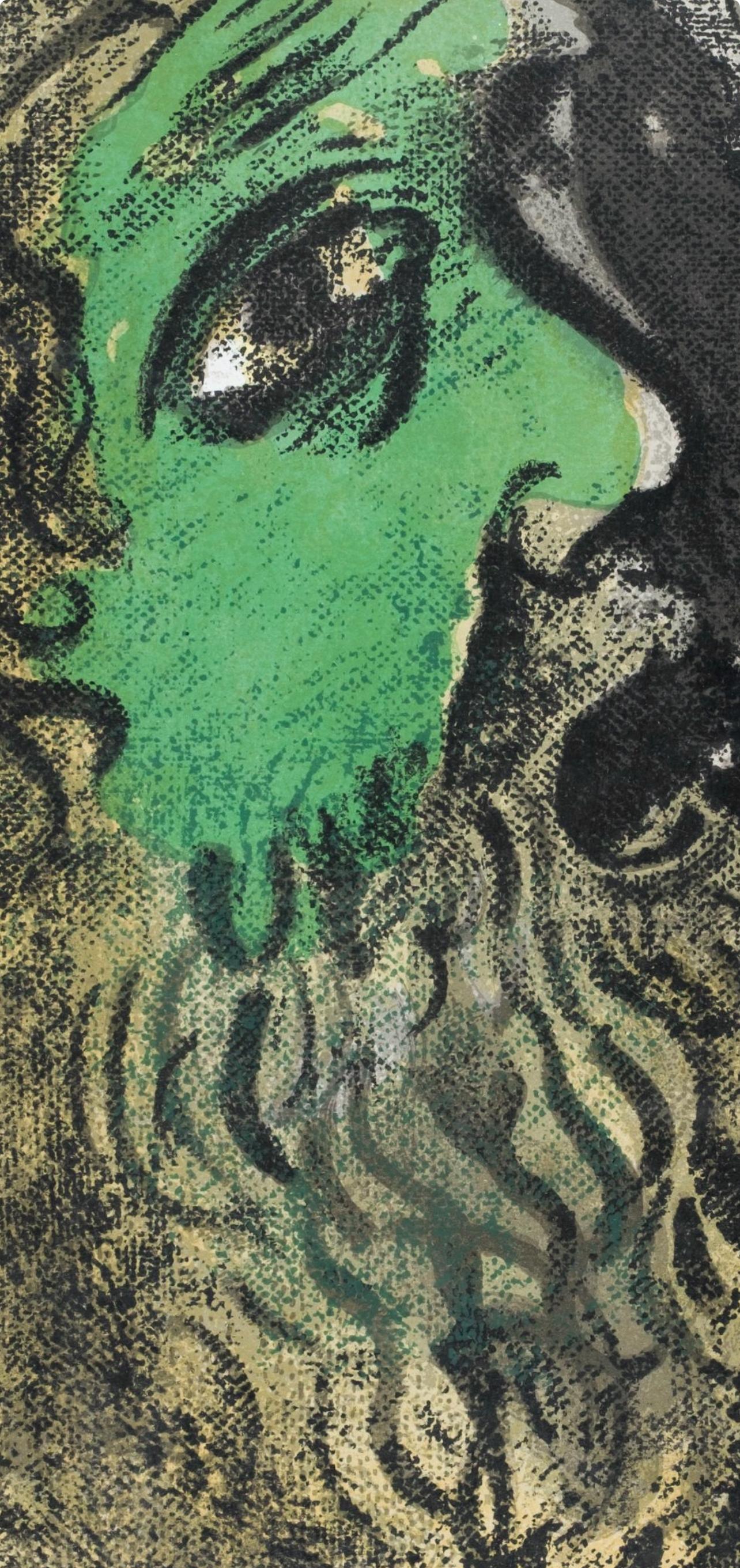 Job en prière (Mourlot 230-77; Cramer 42), Marc Chagall, Dessins Pour La Bible For Sale 1