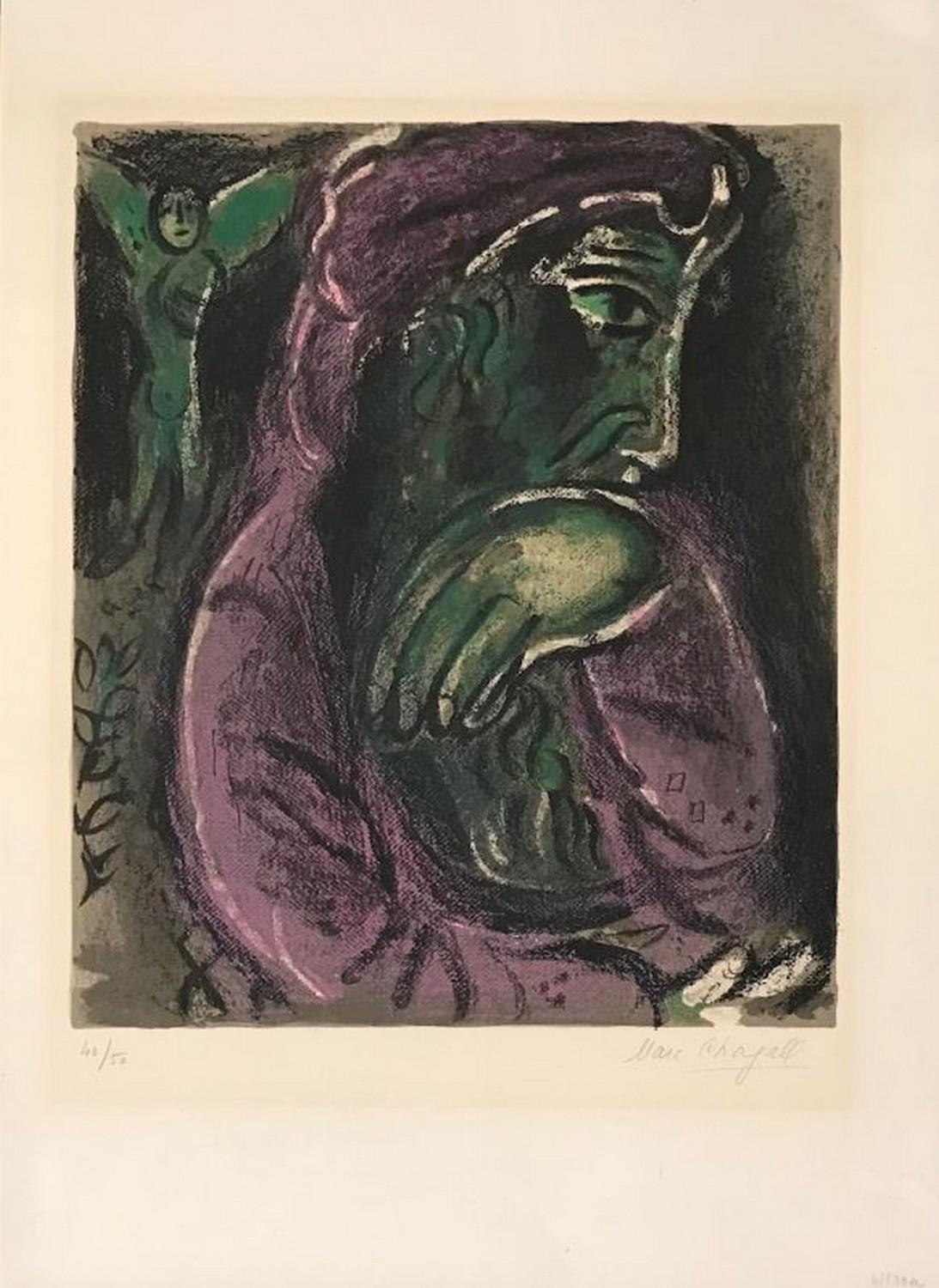 Job in despair  - Print by Marc Chagall