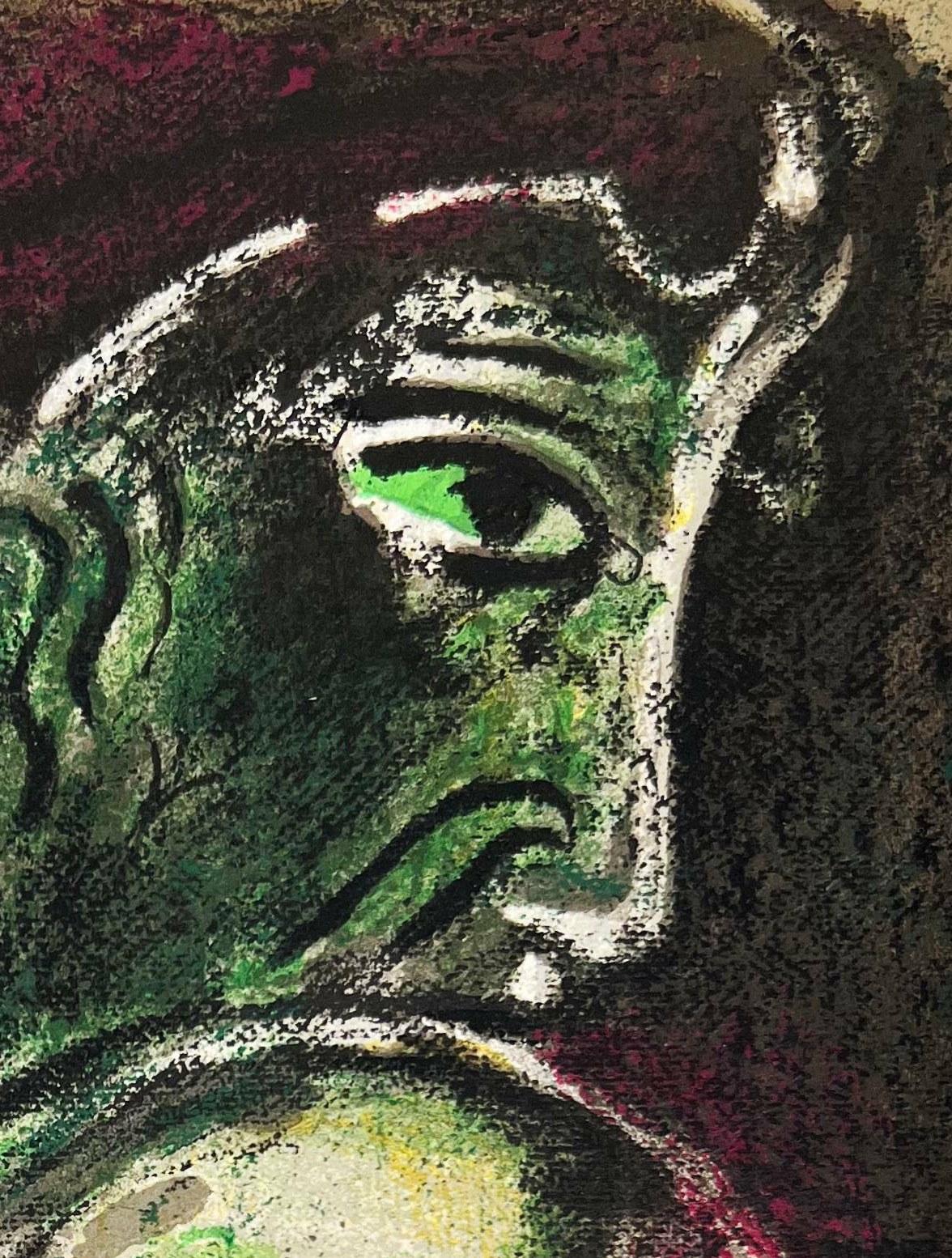 Job in Despair - Modern Print by Marc Chagall