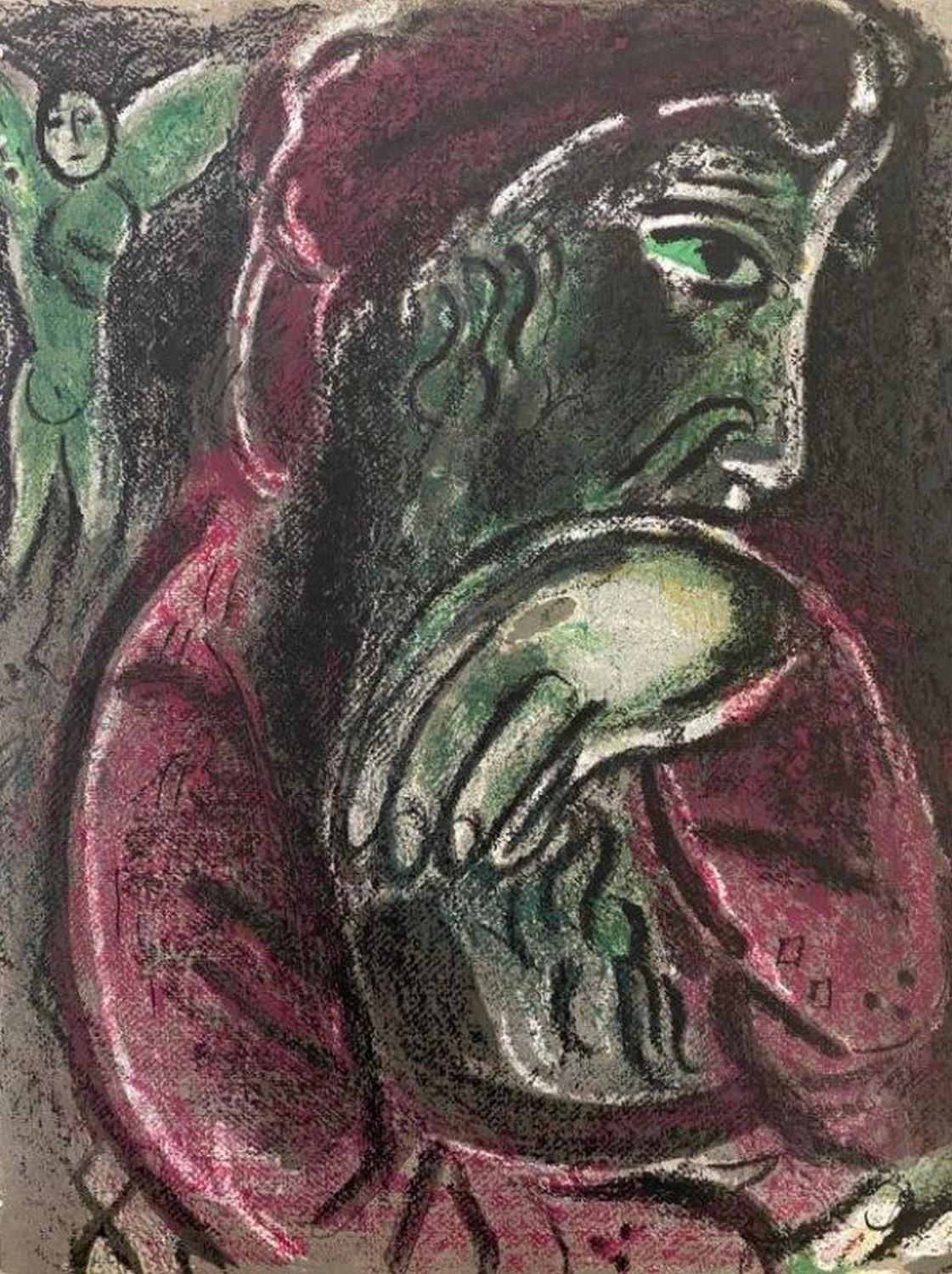 Marc Chagall Abstract Print - Job in despair 