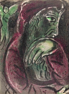 Job in Despair - Lithograph by Marc Chagall - 1960