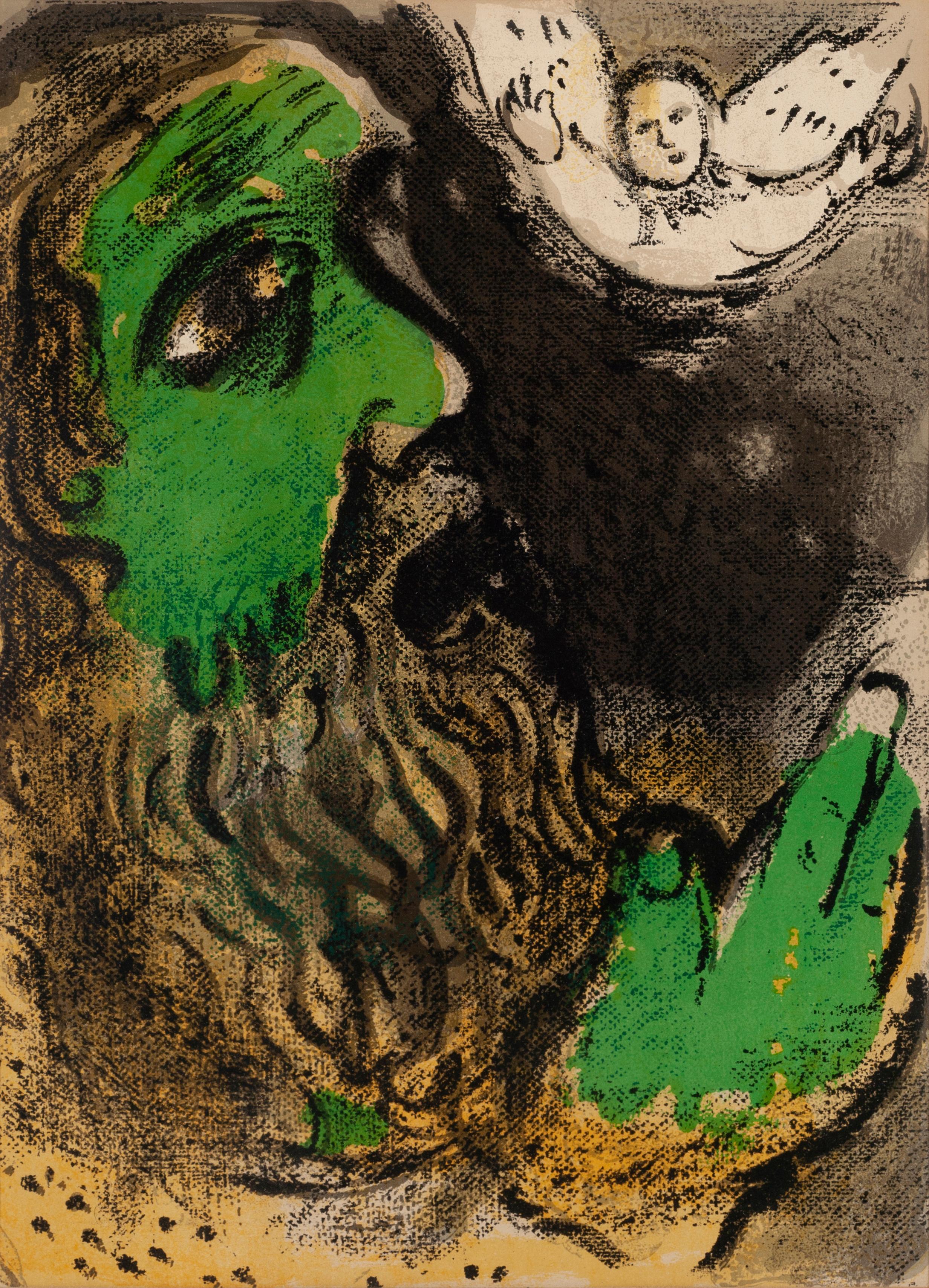 Job in Prayer - Print by Marc Chagall