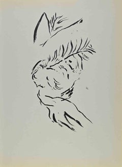 Job in Prayer - Lithograph by Marc Chagall - 1960