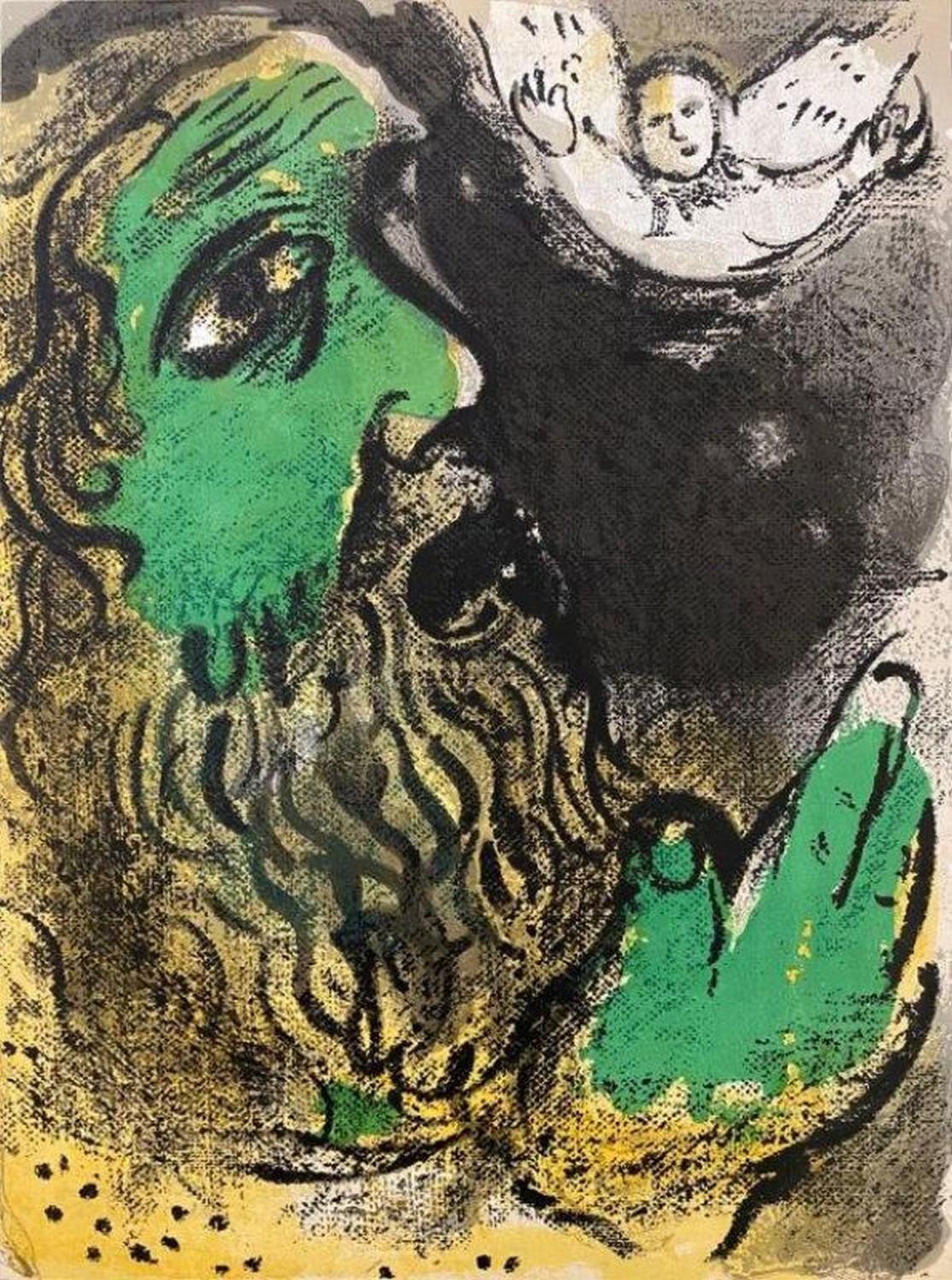 Marc Chagall Abstract Print - Job praying