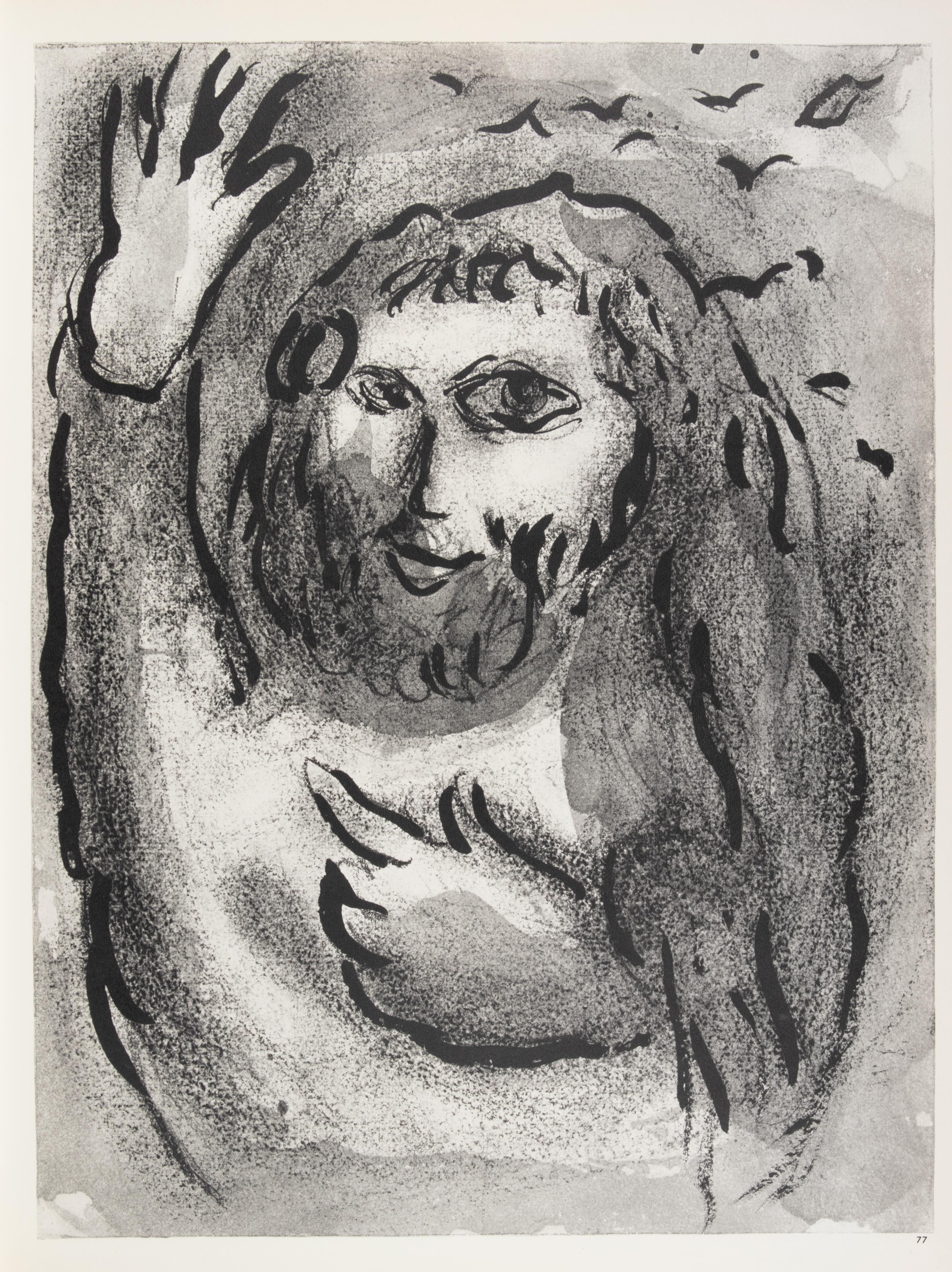 Joel's Prophecy - Héliogravure by Marc Chagall - 1960 For Sale 1