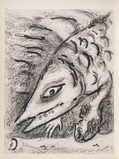 Jona and the Marine Monster - Héliogravure by Marc Chagall - 1960