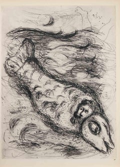Jonás y la ballena - Heliograbado de Marc Chagall - 1960