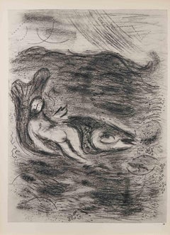 Vintage Jonah and the Whale - Héliogravure by Marc Chagall - 1960