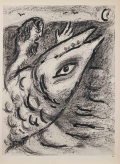 Vintage Jonah and the Whale - Héliogravure by Marc Chagall - 1960
