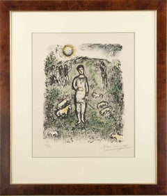 Joseph and his brothers - Lithograph by Marc Chagall - 1978