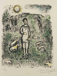 José y sus hermanos - Litografía de Marc Chagall - 1978