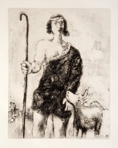 Joseph Berger, Impressionist Etching by Marc Chagall