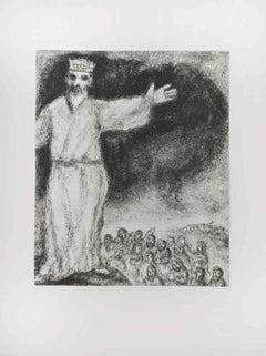 Joshua Stops the Sun – Radierung von Marc Chagall – 1956