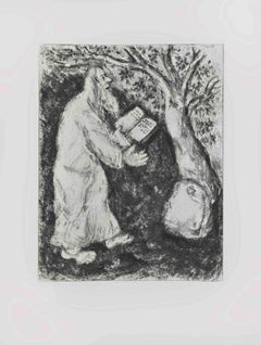Josue and the Stone of Sichem - Etching by Marc Chagall - 1956